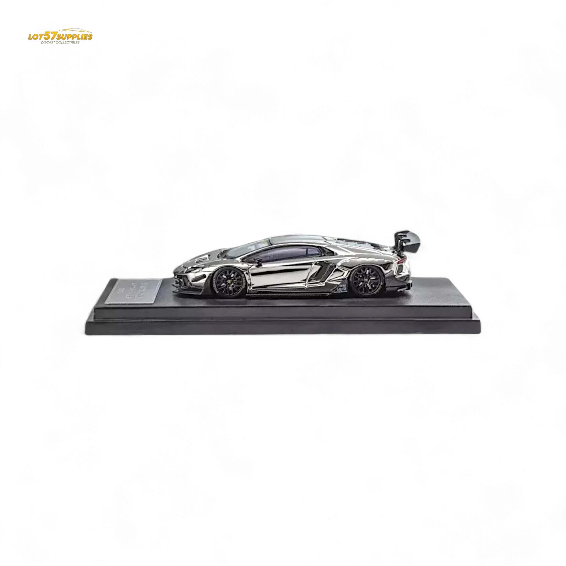 Star Model 1:64 Aventador LBWK LP700-4 Chrome Silver 1:64 - ToylandEU