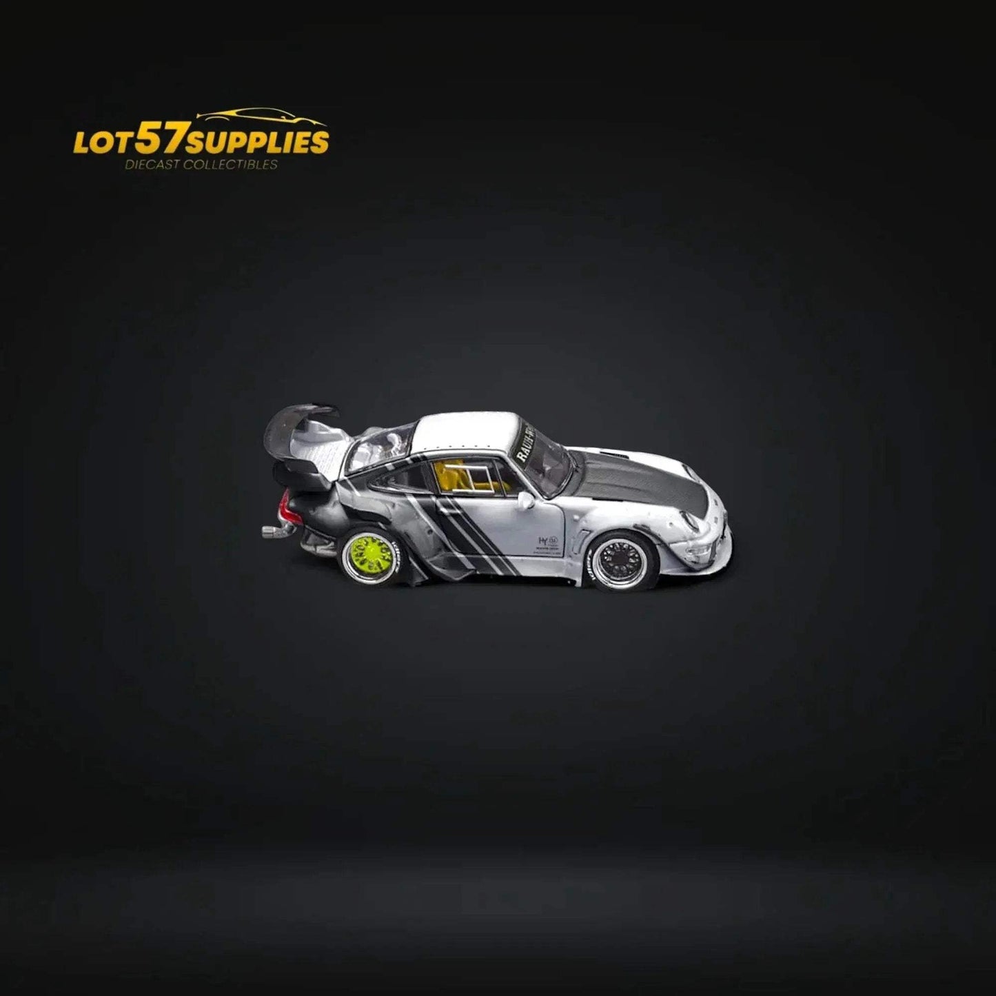 Star Model Porsche RWB 993 GT Wing Cyberpunk Silver Livery Ordinary 1:64 - ToylandEU