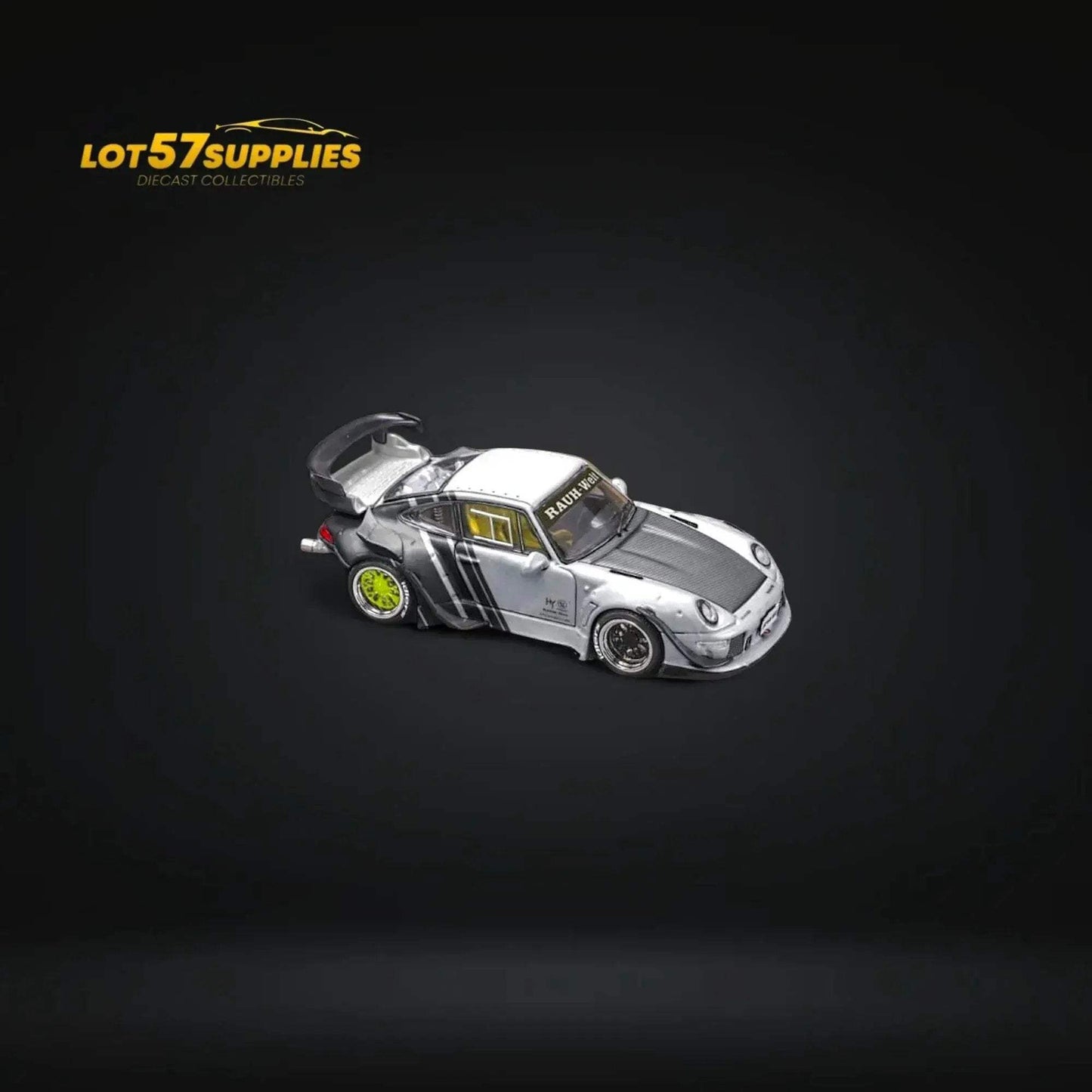Star Model Porsche RWB 993 GT Wing Cyberpunk Silver Livery Ordinary 1:64 - ToylandEU