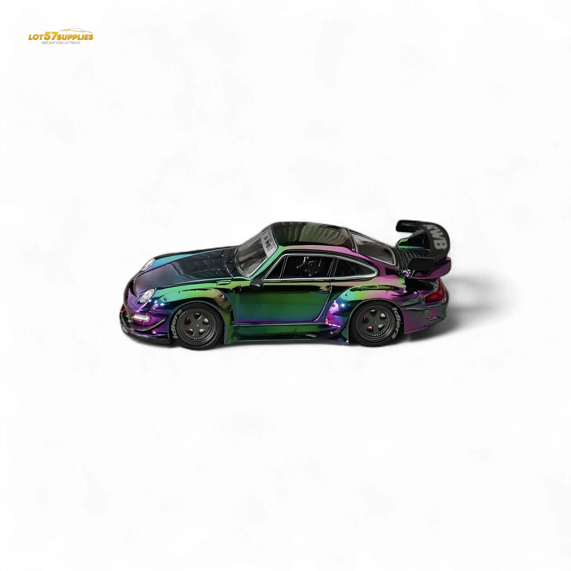 Star Model Porsche RWB 993 GT Wing Magic Purple-Green 1:64 - ToylandEU