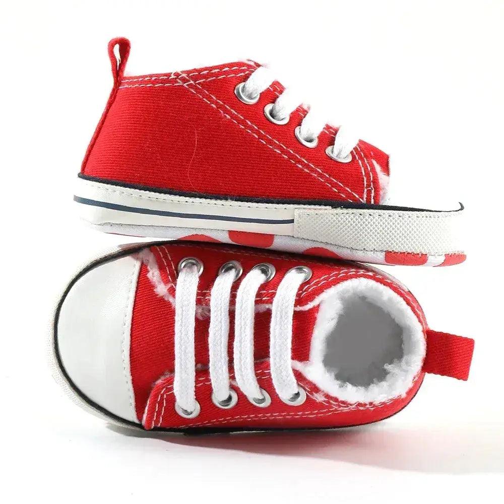  Star Print Canvas Baby Sneakers First Walkers Anti Slip -  ToylandEU™