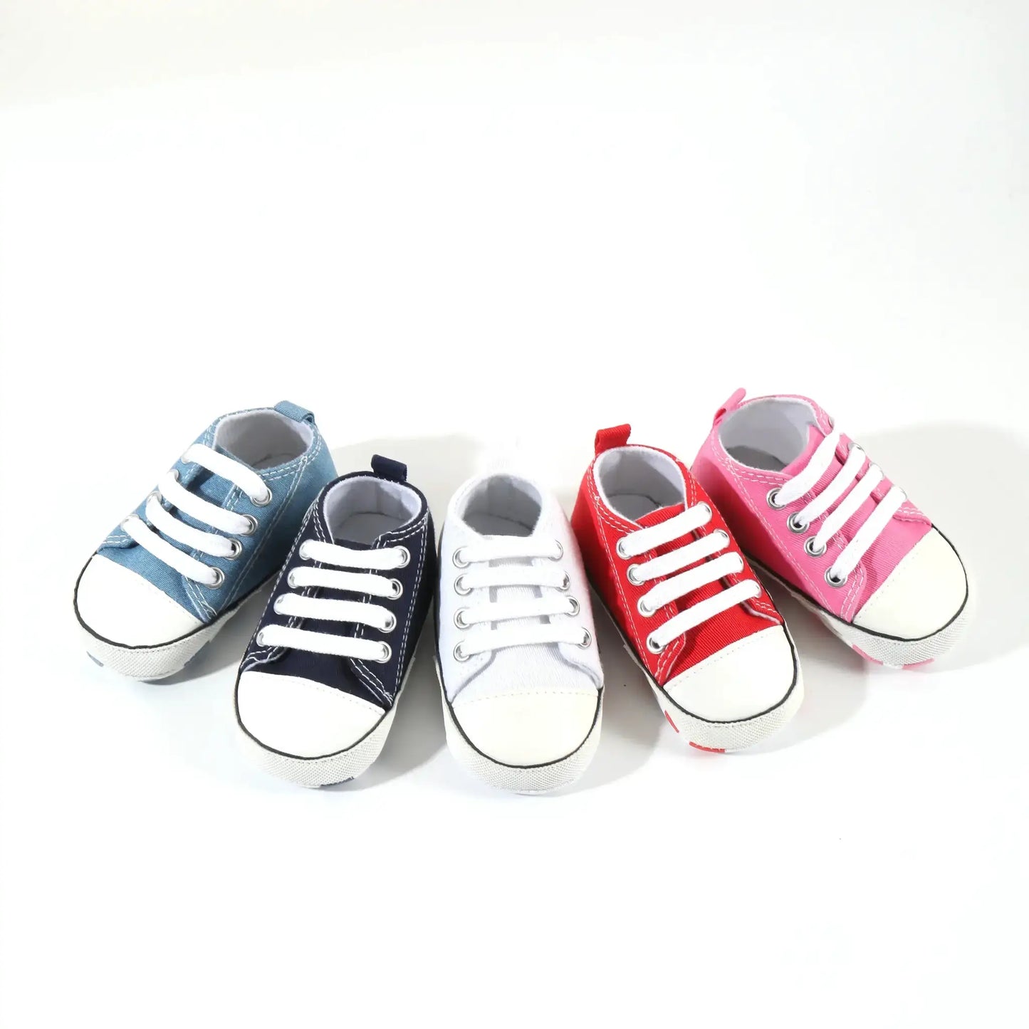 Star Print Canvas Baby Sneakers First Walkers Anti Slip Shoes - ToylandEU