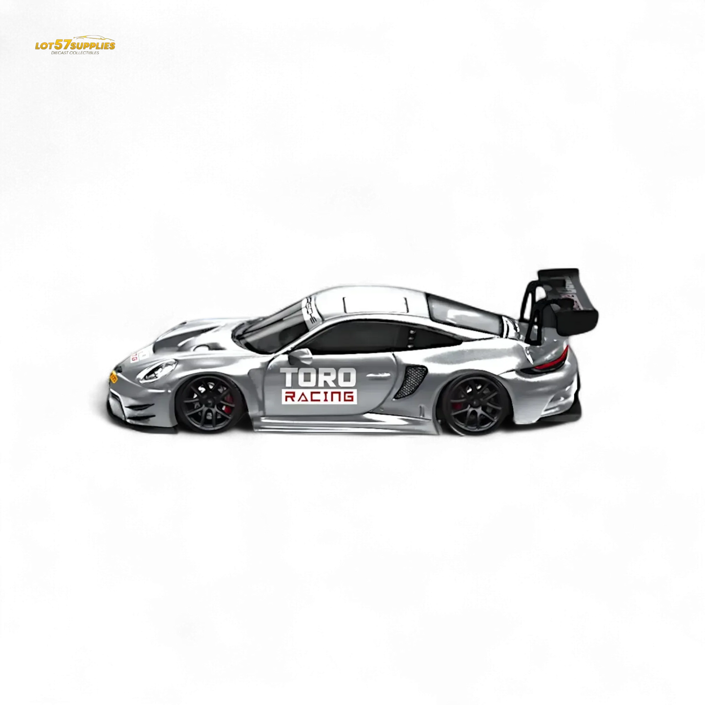 STAR RACE Porsche 911 GT3 Matte Silver Racing 1:64 - ToylandEU