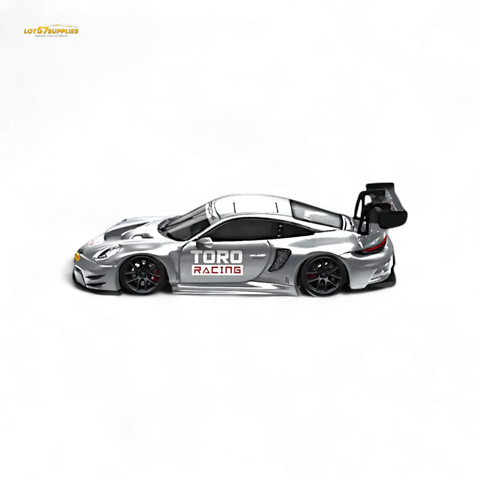 STAR RACE Porsche 911 GT3 Matte Silver Racing 1:64 - ToylandEU