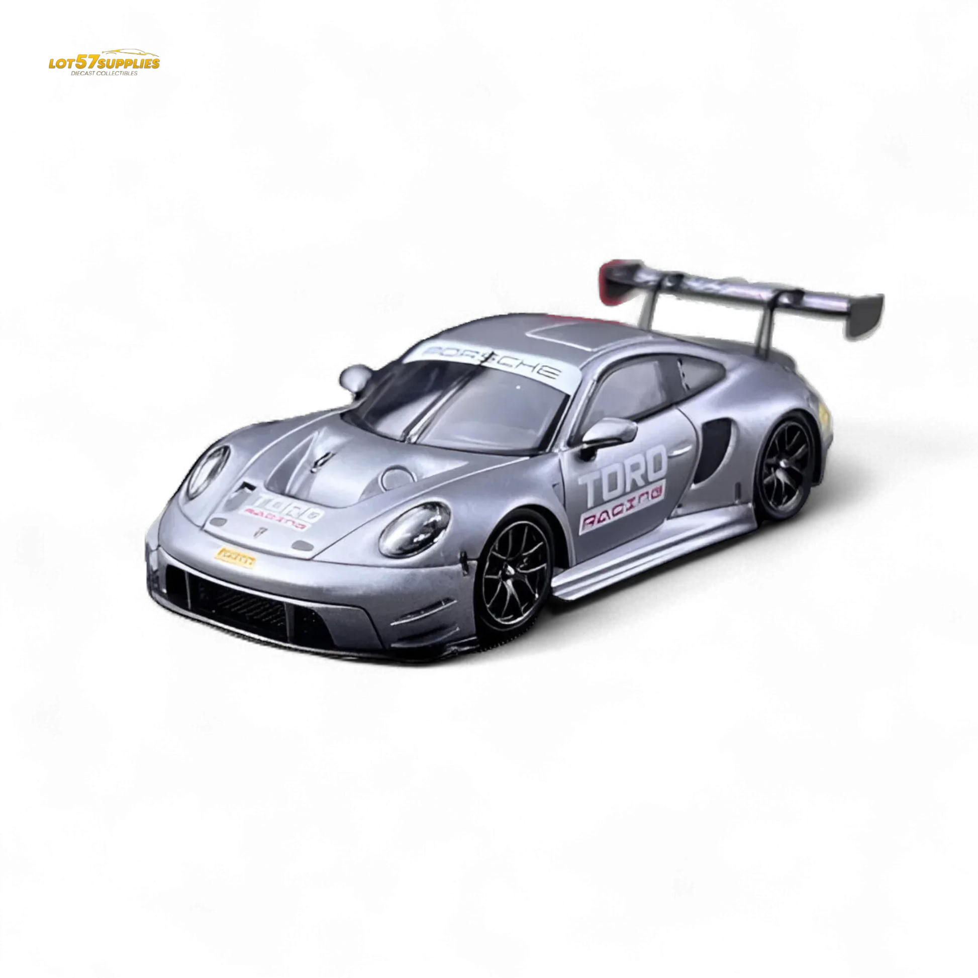 STAR RACE Porsche 911 GT3 Matte Silver Racing 1:64 - ToylandEU