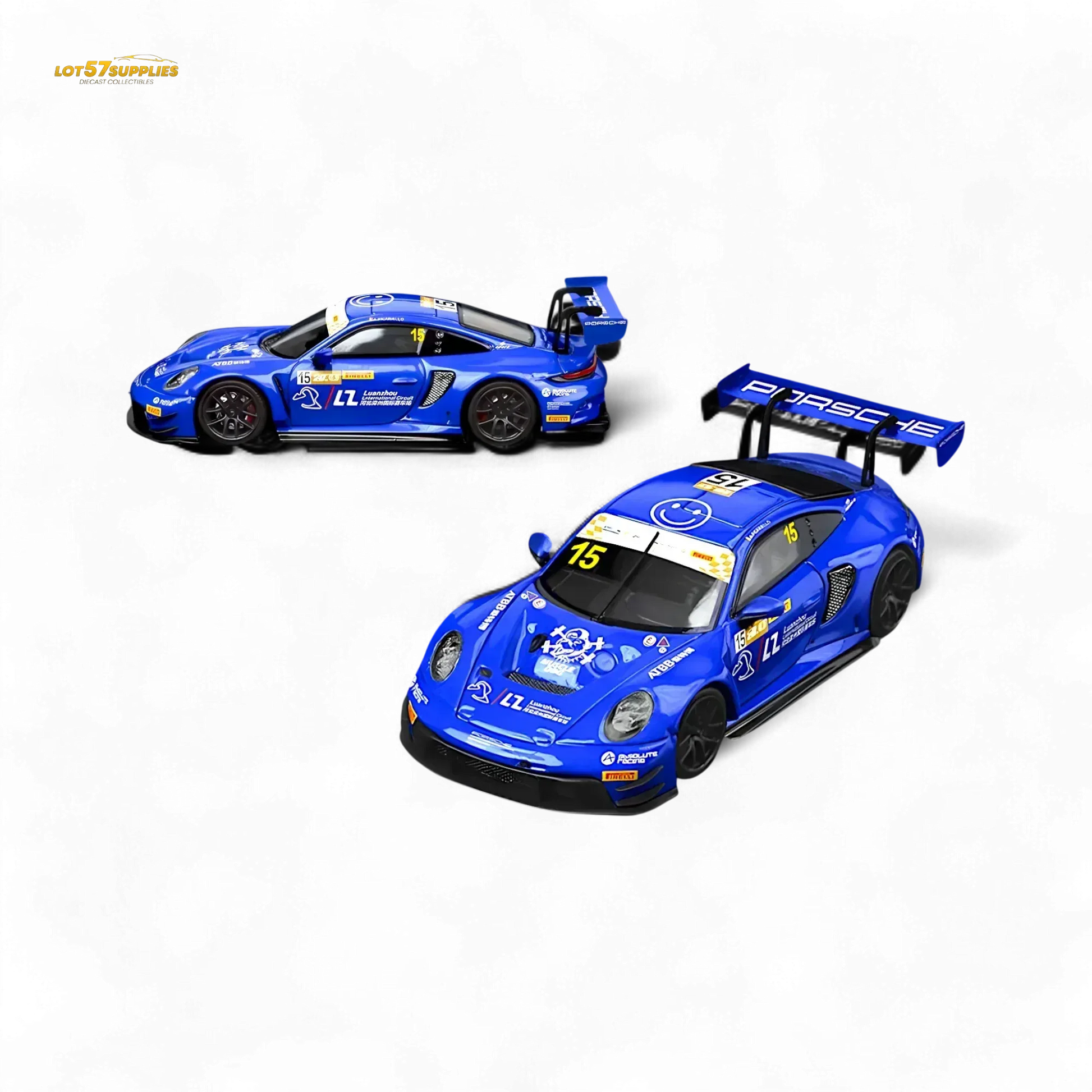SR STAR RACE Porsche 911 GT3 Racing Blue No.15 Racing 1:64 - ToylandEU