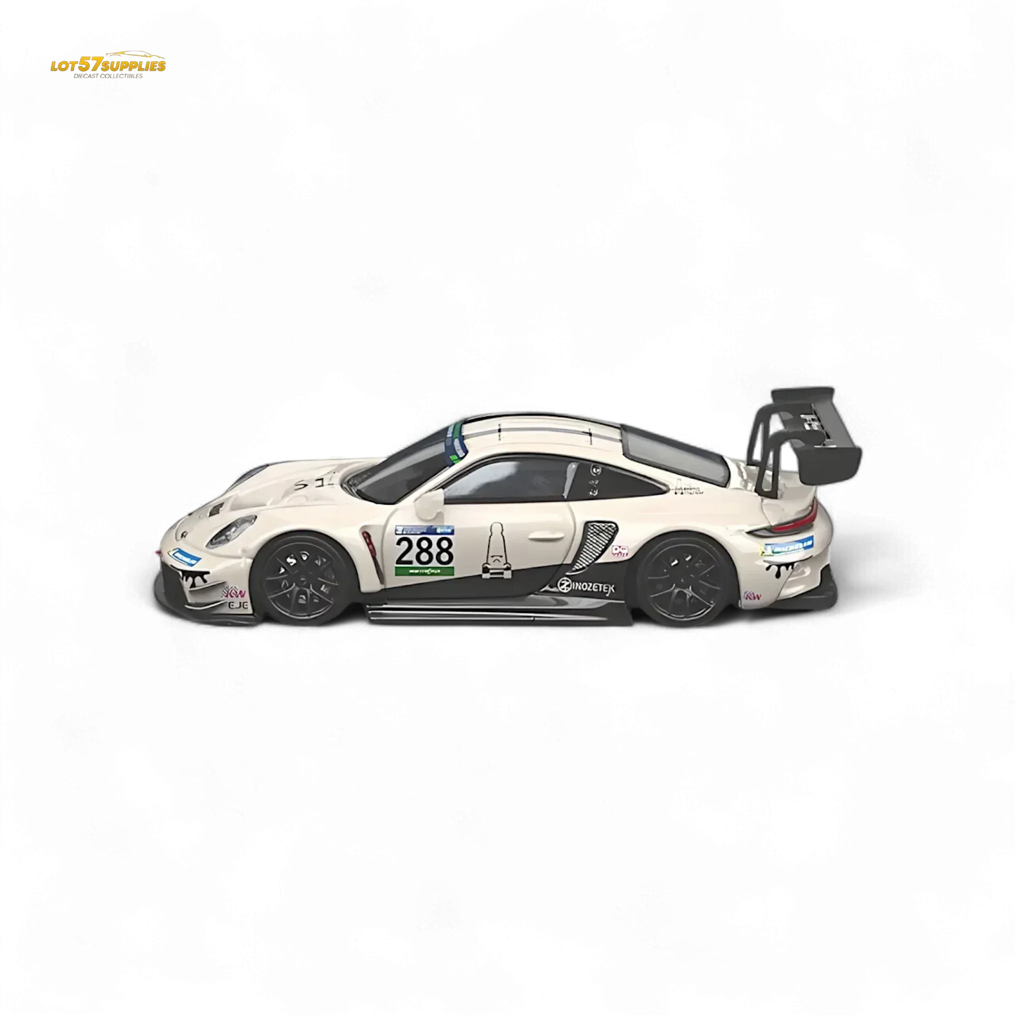 SR STAR RACE Porsche 911 GT3 Racing Milky White No.288 Racing 1:64 - ToylandEU