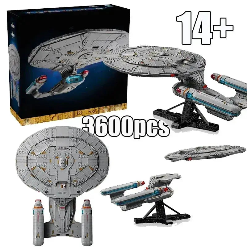 Star Trek USS Enterprise NCC-1701-D Building Blocks Model Display - ToylandEU