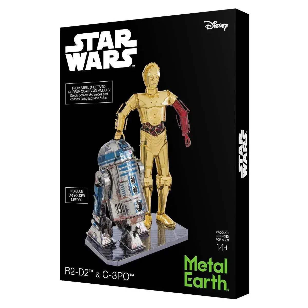 Deluxe Star Wars R2-D2 And C-3PO 3D Steel Model Kit - ToylandEU