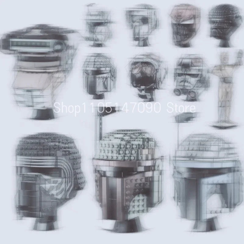 Star Wars Space Combat Helmet Building Blocks Desk Decor - ToylandEU