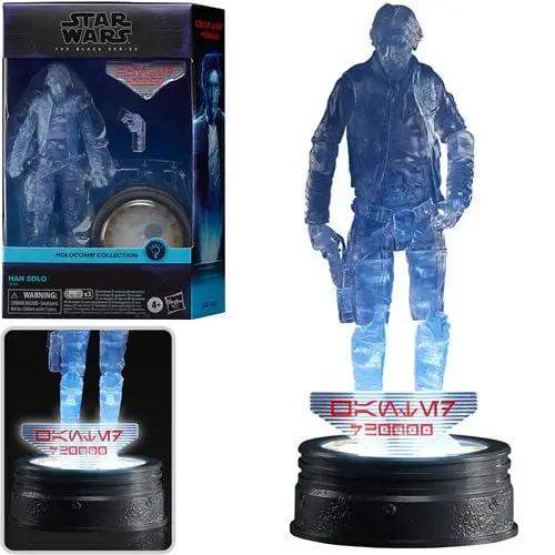 Star Wars The Black Series Holocomm Collection Han Solo 6-Inch Action Figure with Light-Up Holopuck - ToyShnip