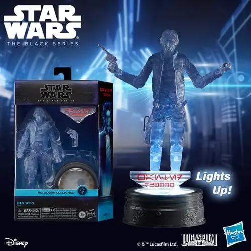 Star Wars The Black Series Holocomm Collection Han Solo 6-Inch Action Figure with Light-Up Holopuck - ToyShnip