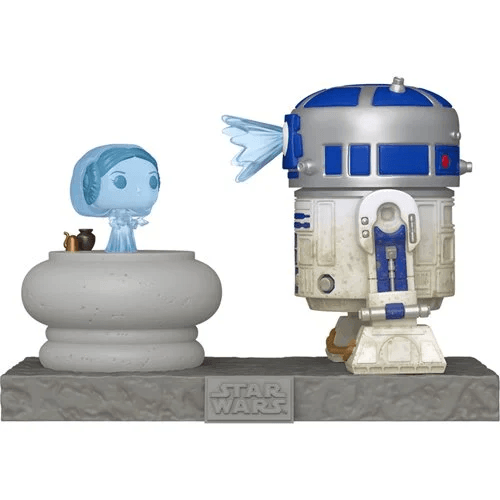 Funko Pop Bobblehead | Star Wars R2 D2 With Leia | Deluxe 6 Inch | Age 3 Plus