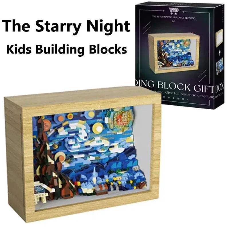 Starry Night Building Blocks Photo Frame Model Educational Toy - ToylandEU