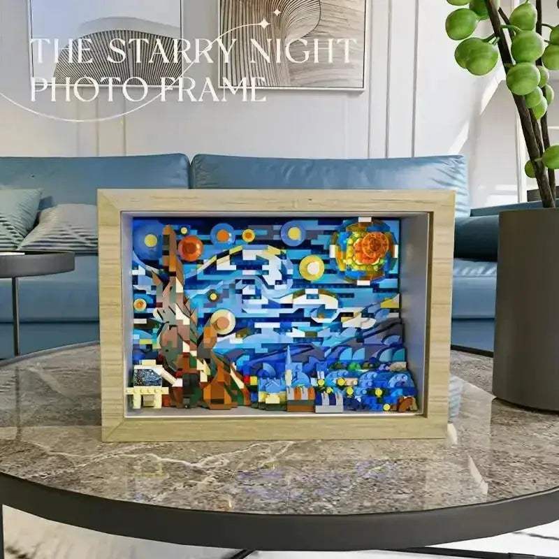 Starry Night Building Blocks Photo Frame Model Educational Toy - ToylandEU