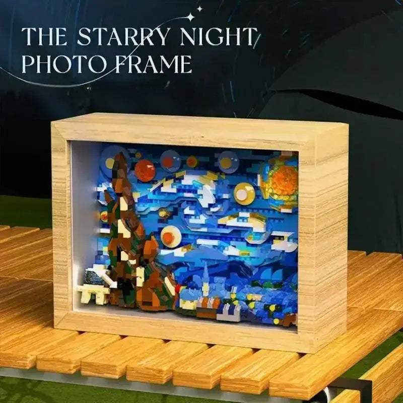 Starry Night Building Blocks Photo Frame Model Educational Toy - ToylandEU
