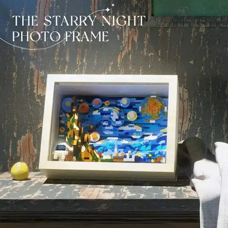 Starry Night Building Blocks Photo Frame Model Educational Toy - ToylandEU