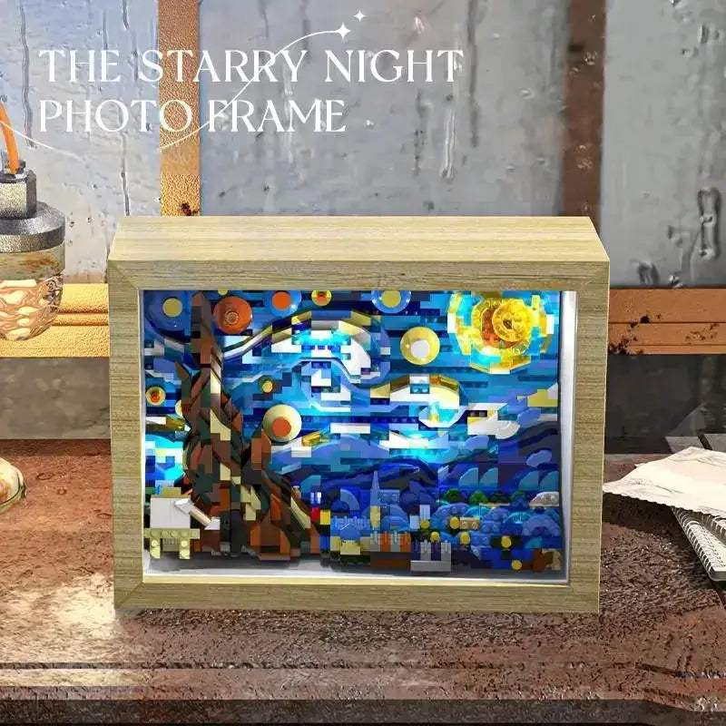 Starry Night Building Blocks Photo Frame Model Educational Toy - ToylandEU