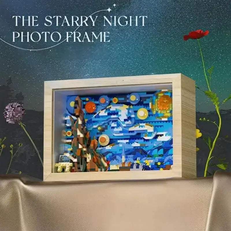 Starry Night Building Blocks Photo Frame Model Educational Toy - ToylandEU
