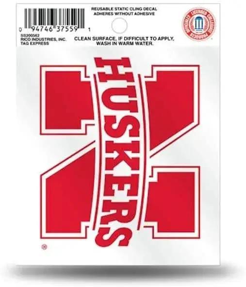  Nebraska Cornhuskers Static Cling Small Script Logo CO -  ToylandEU™