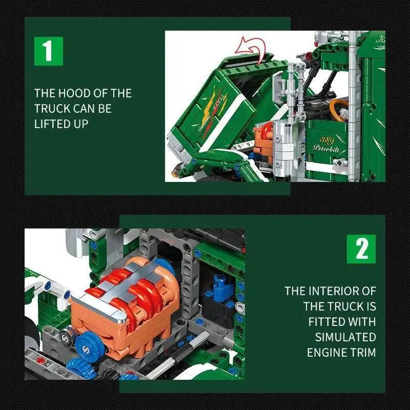  Static Version DIY Trailer Truck Building Block Toy Bricks -  ToylandEU™