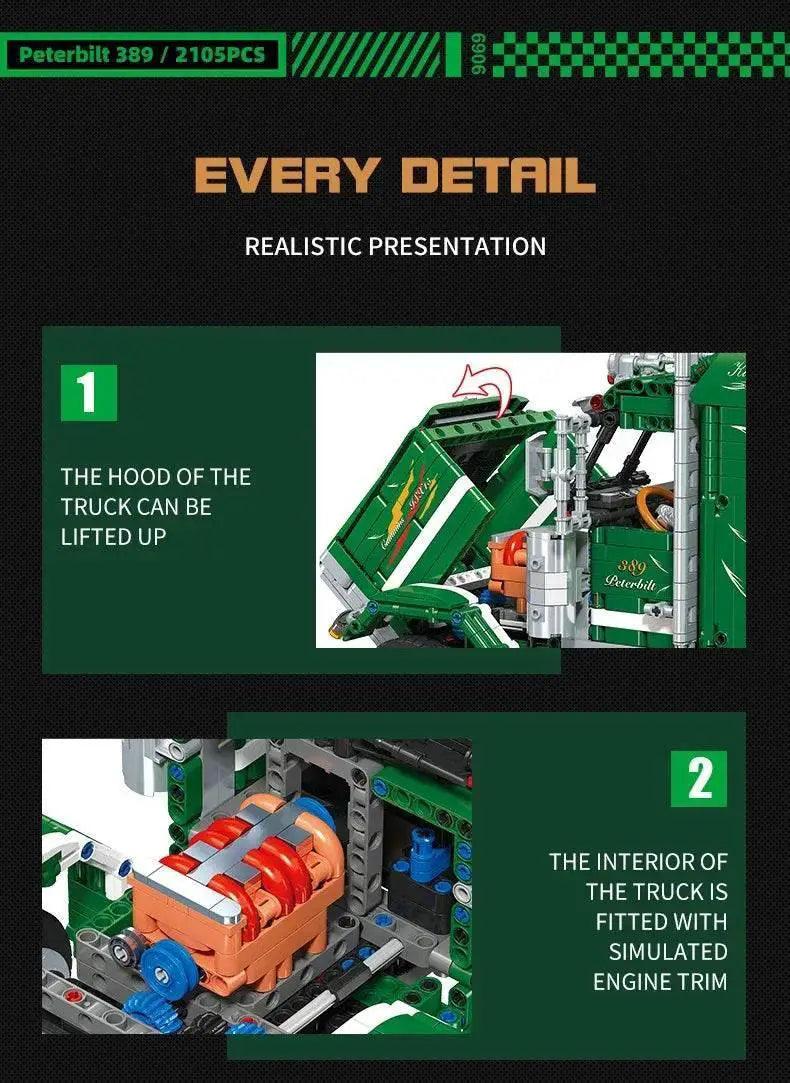  Static Version DIY Trailer Truck Building Block Toy Bricks -  ToylandEU™