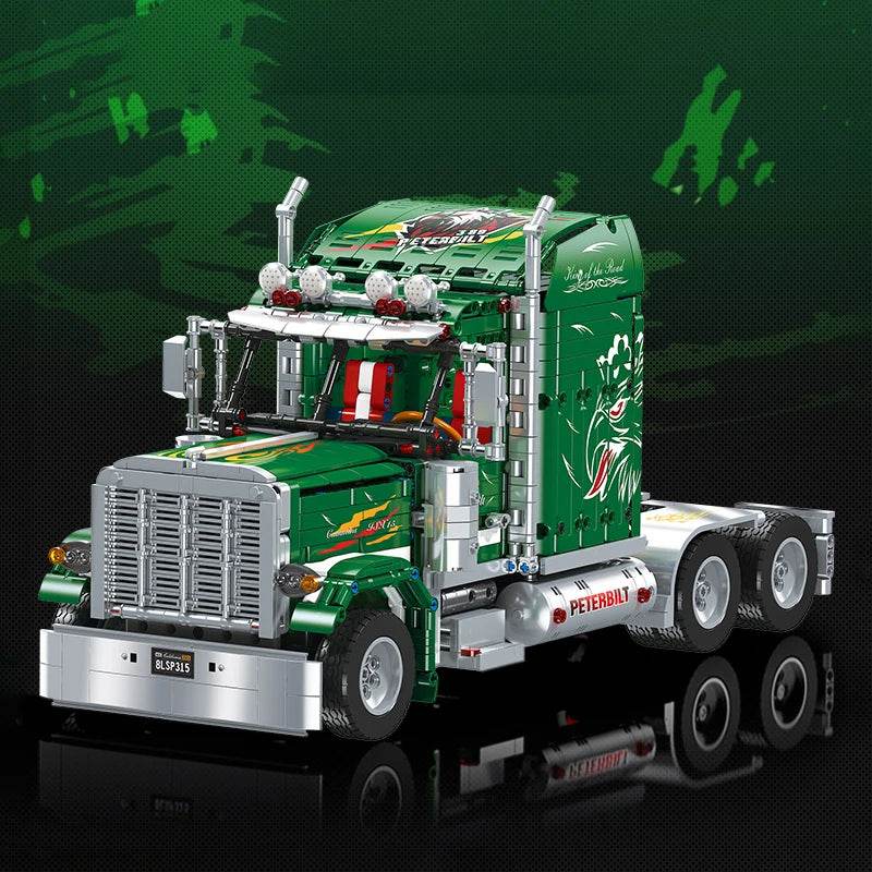 Static Version DIY Trailer Truck Model Building Block Toy - ToylandEU