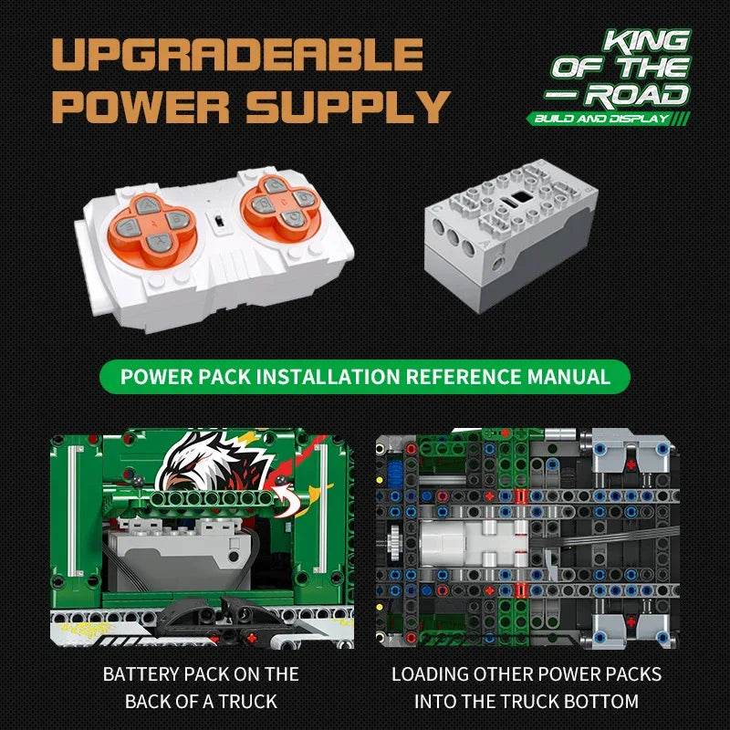 Static Version DIY Trailer Truck Model Building Block Toy - ToylandEU