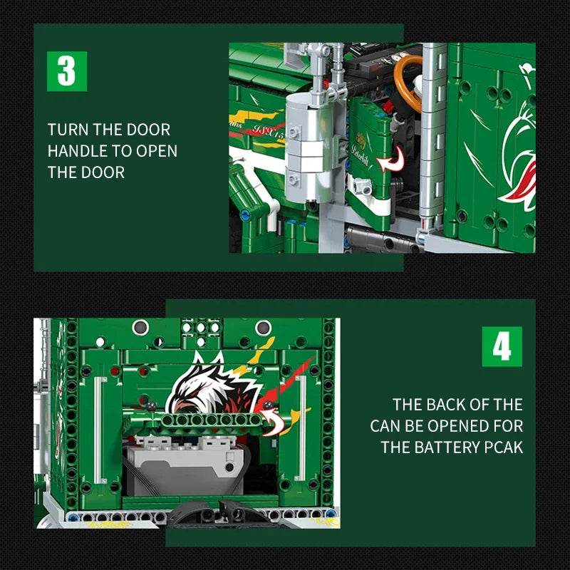 Static Version DIY Trailer Truck Model Building Block Toy - ToylandEU