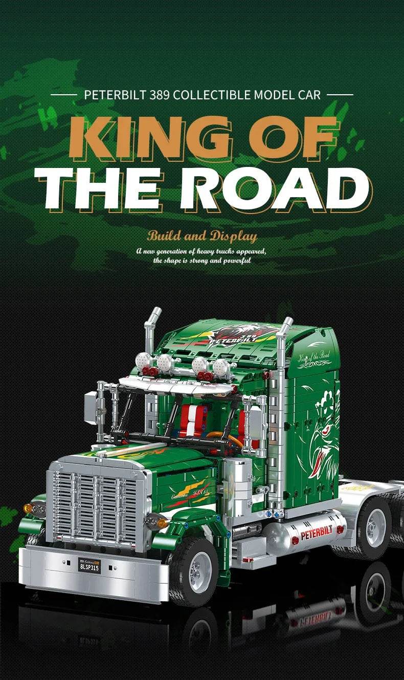 Static Version DIY Trailer Truck Model Building Block Toy - ToylandEU