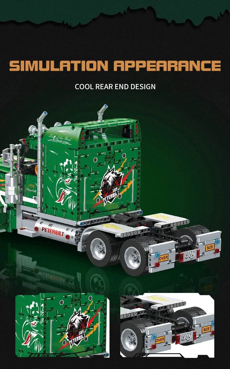 Static Version DIY Trailer Truck Model Building Block Toy - ToylandEU