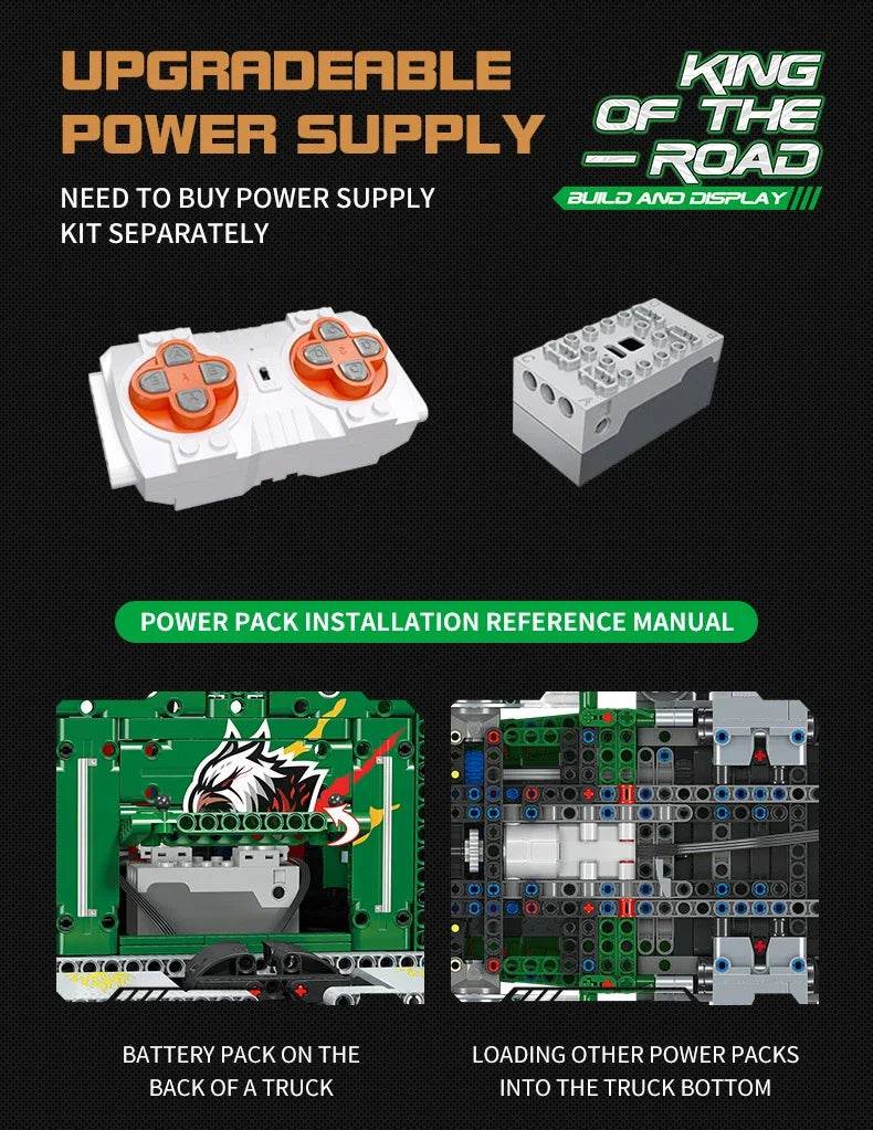 Static Version DIY Trailer Truck Model Building Block Toy - ToylandEU