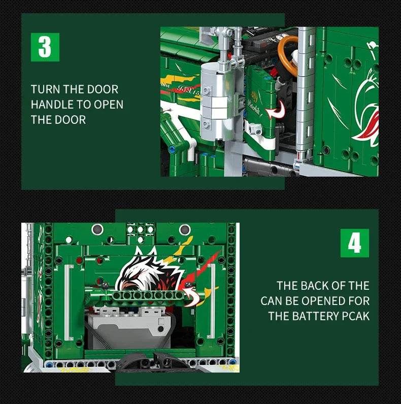 Static Version DIY Trailer Truck Model Building Block Toy - ToylandEU