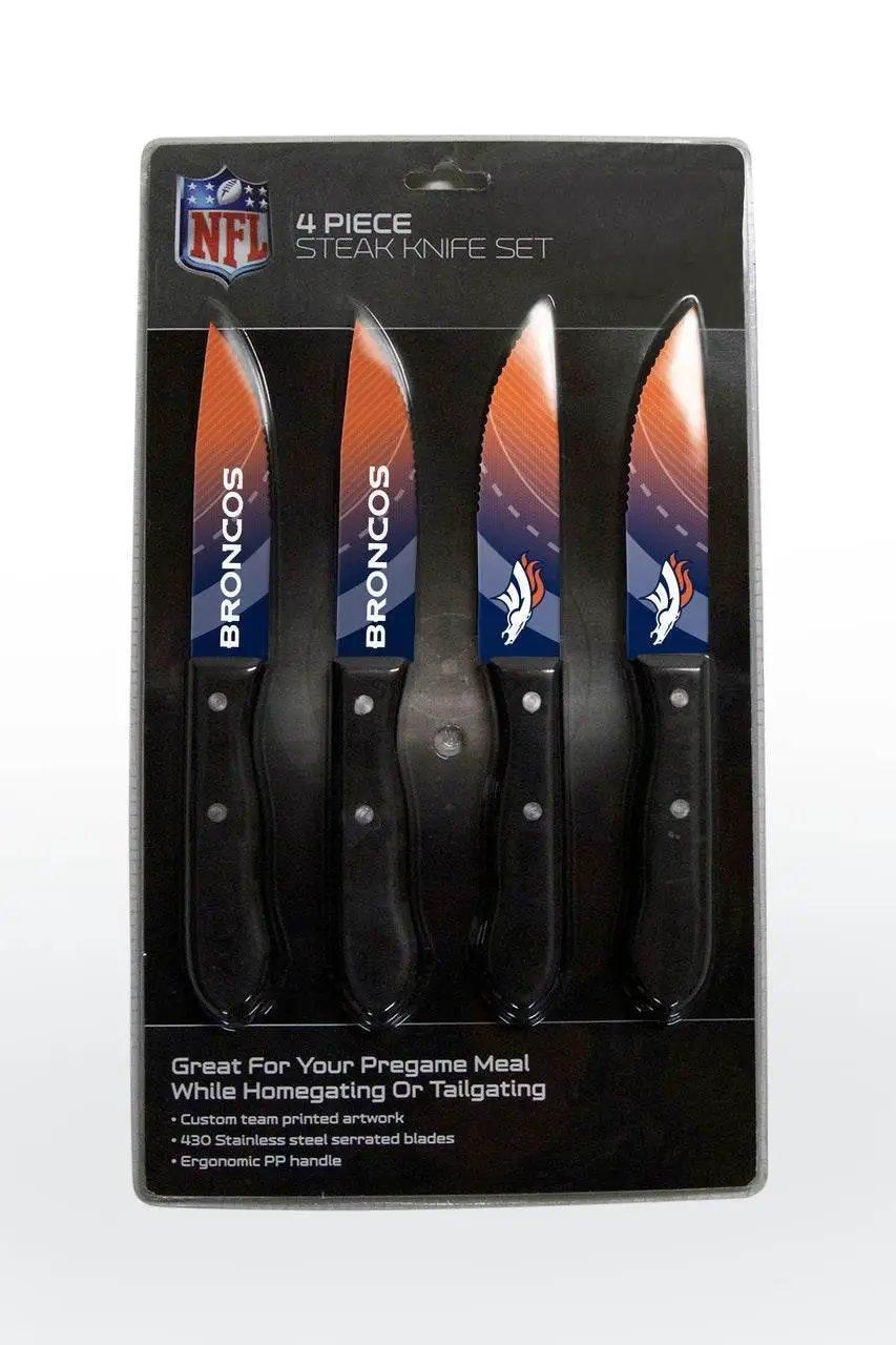  Denver Broncos Knife Set 4 Pack Serrated Stainless Steel -  ToylandEU™