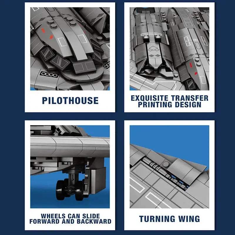 Stealth Bomber Building Blocks Set 2063 Pieces Lego Compatible - ToylandEU