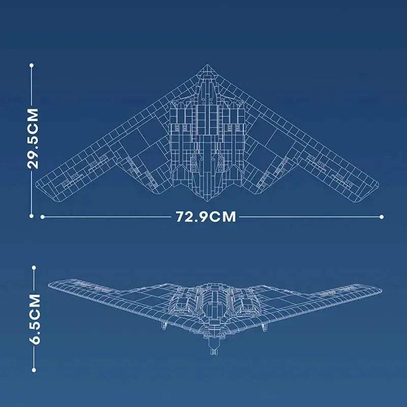 Stealth Bomber Building Blocks Set 2063 Pieces Lego Compatible - ToylandEU