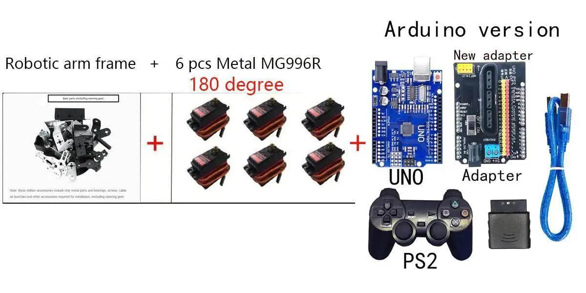  Steam DIY 6 DOF Robot Arm Claw Kit with Wireless PS2 Control -  -  ToylandEU™