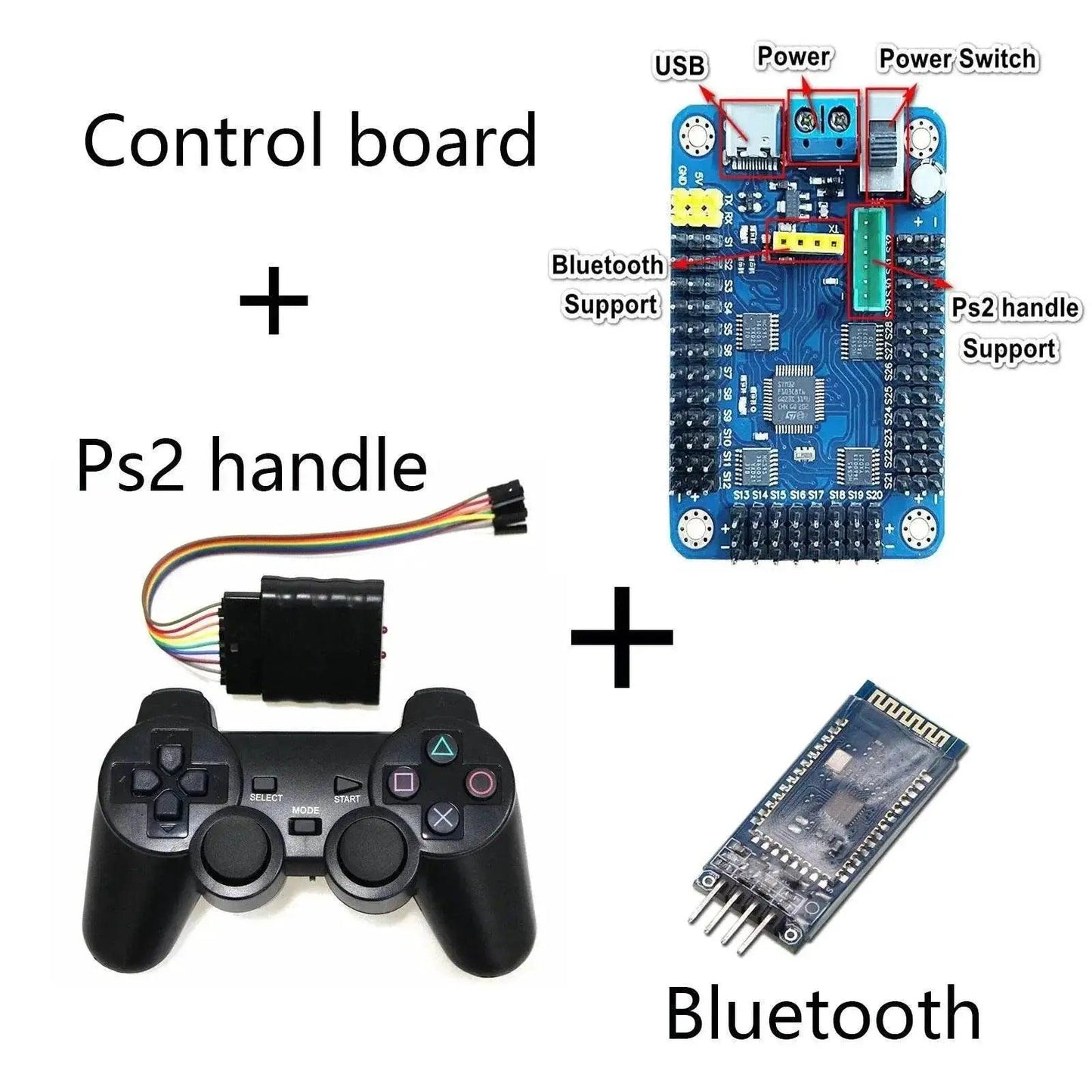  Steam DIY 6 DOF Robot Arm Claw Kit with Wireless PS2 Control -  -  ToylandEU™
