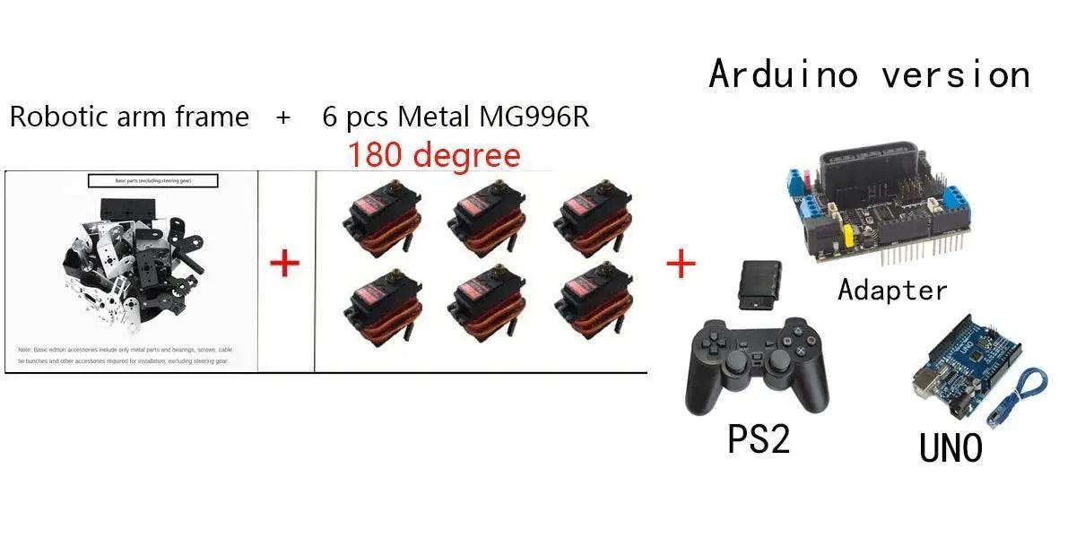  Steam DIY 6 DOF Robot Arm Claw Kit with Wireless PS2 Control -  -  ToylandEU™