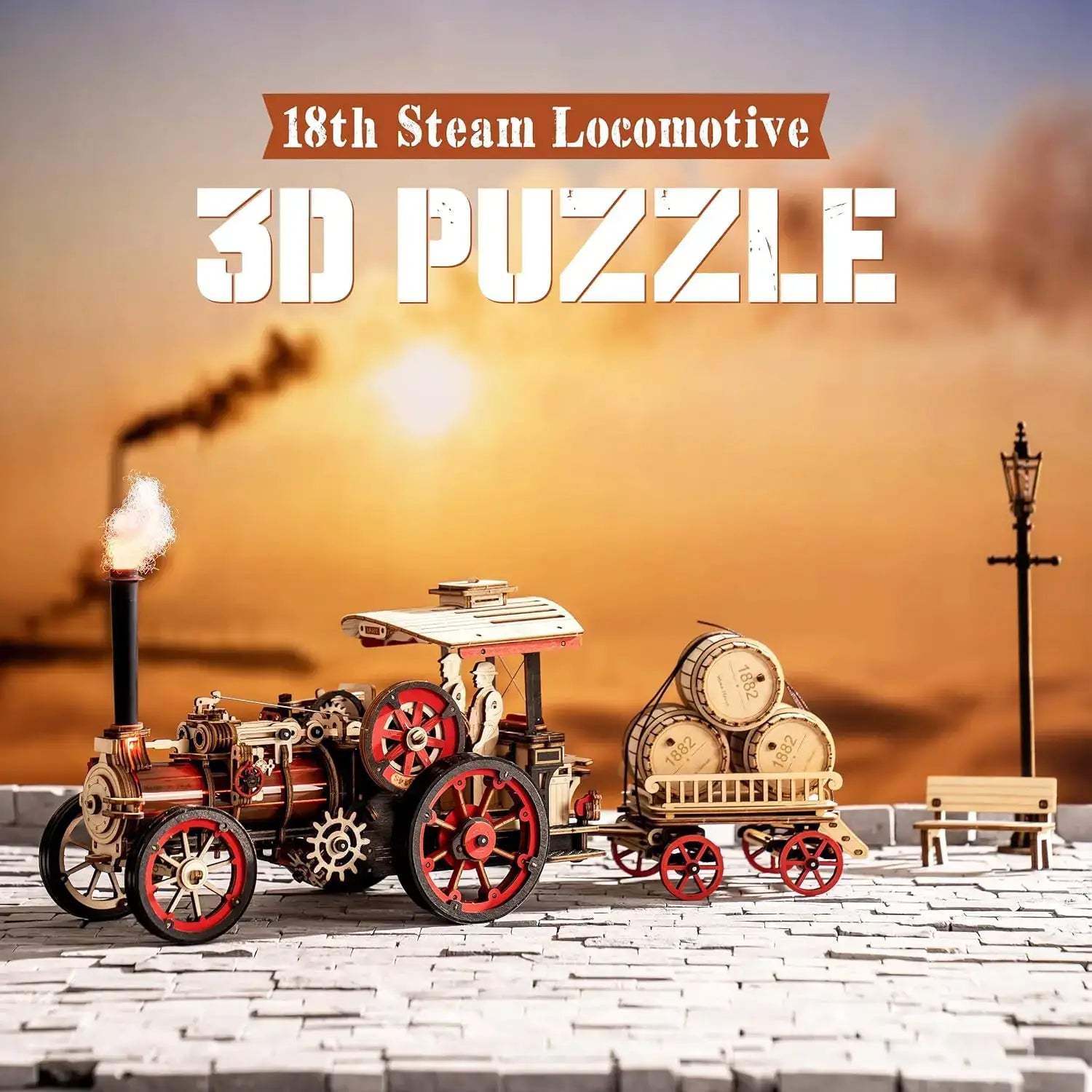  Steam Locomotive Wooden Model Kit For Educational STEM Fun -  ToylandEU™