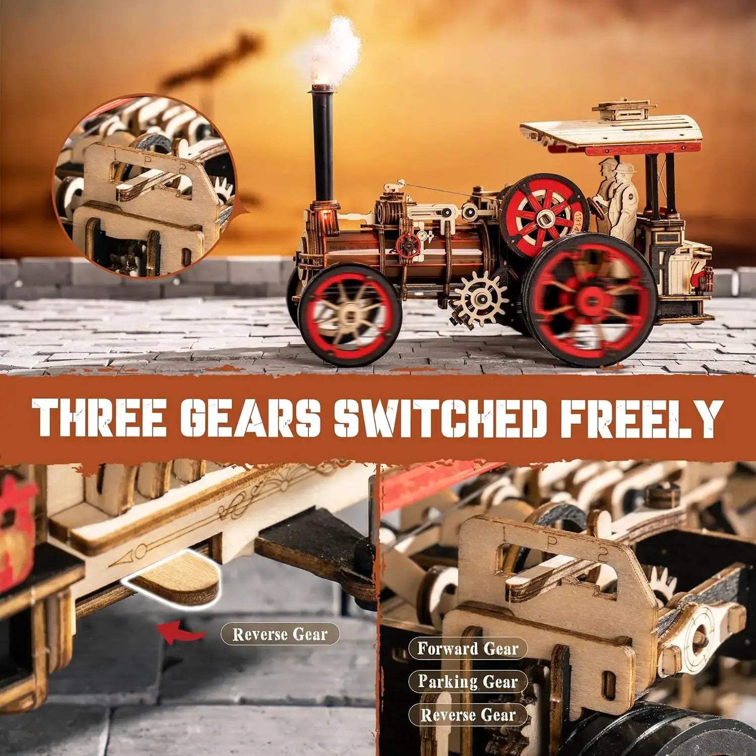  Steam Locomotive Wooden Model Kit For Educational STEM Fun -  ToylandEU™