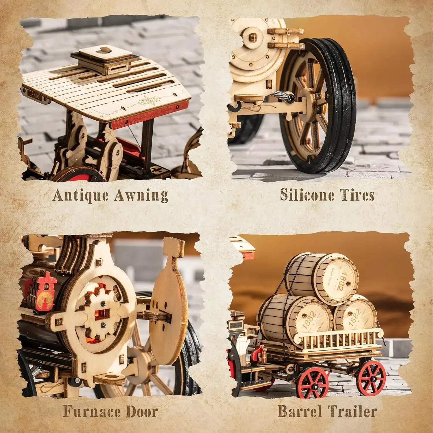  Steam Locomotive Wooden Model Kit For Educational STEM Fun -  ToylandEU™