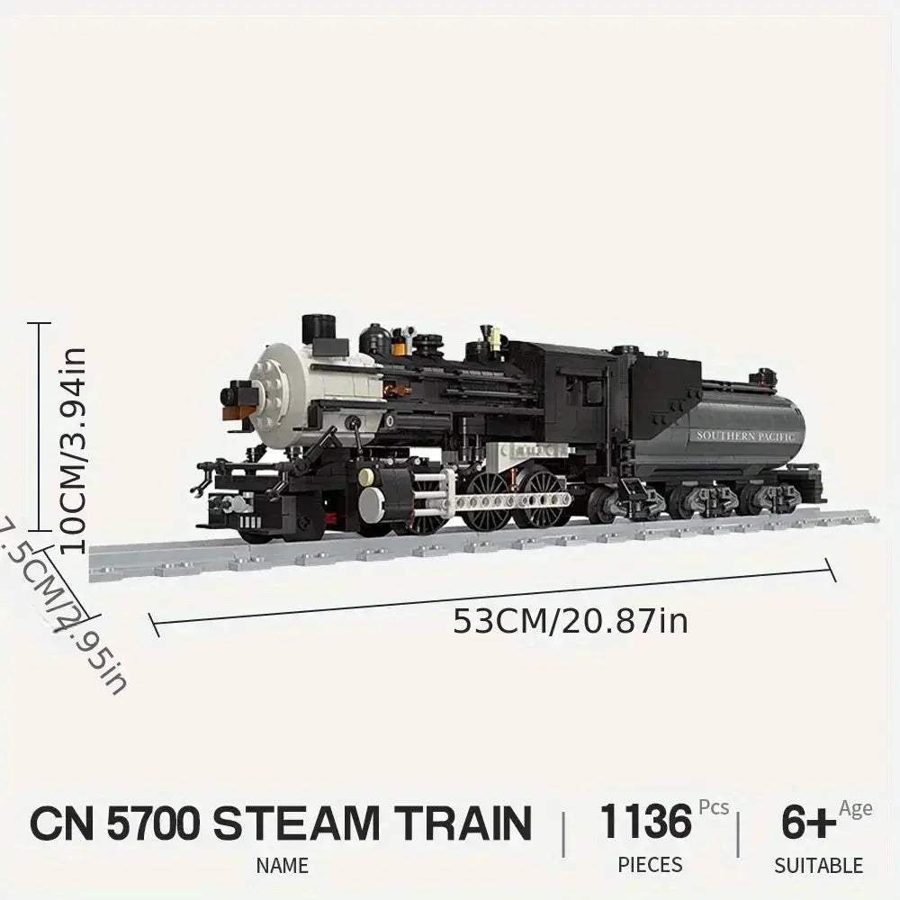 Steam Train Building Blocks Railway Set for Kids Christmas Gift - ToylandEU