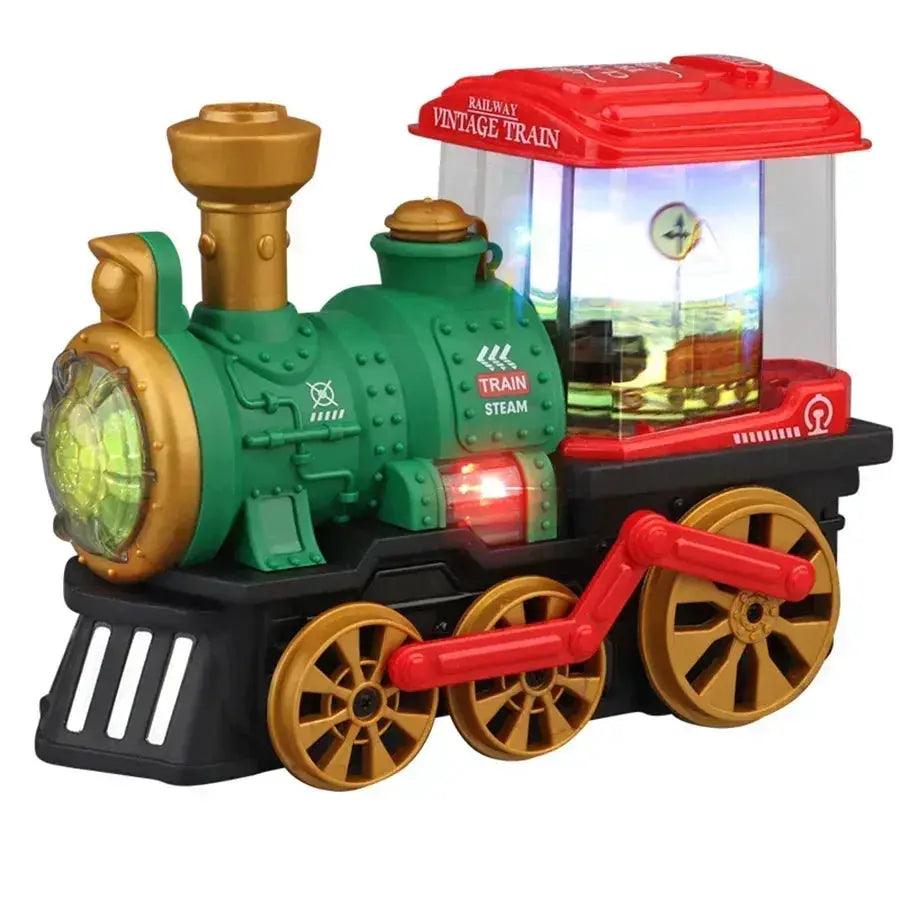  Vintage Steam Train Toy With Smoke Lights And Sound -  ToylandEU™