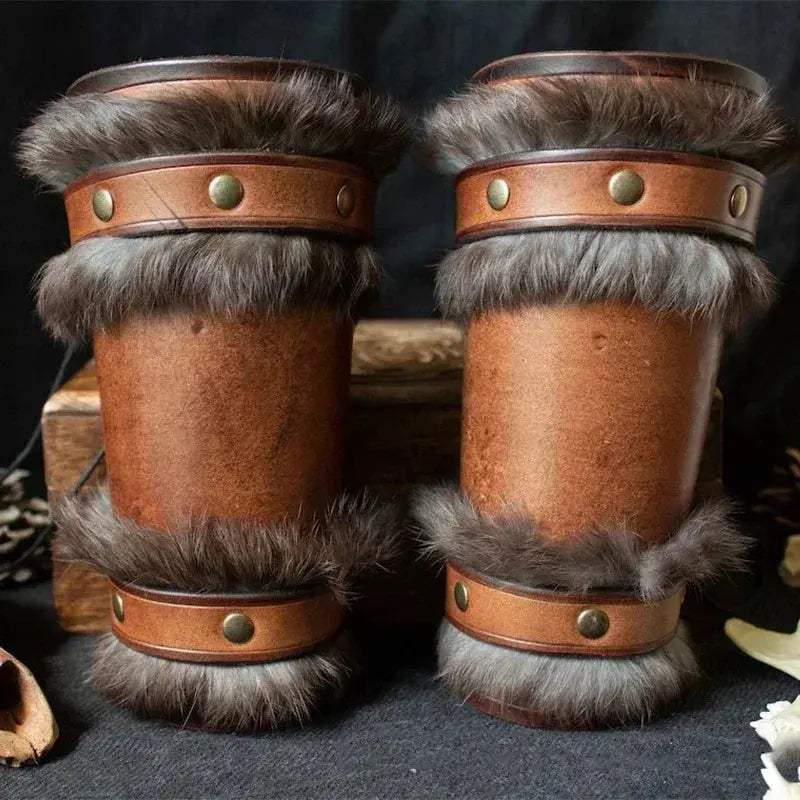 Steampunk Arm Gauntlets PU Leather Bracers For Cosplay - ToylandEU