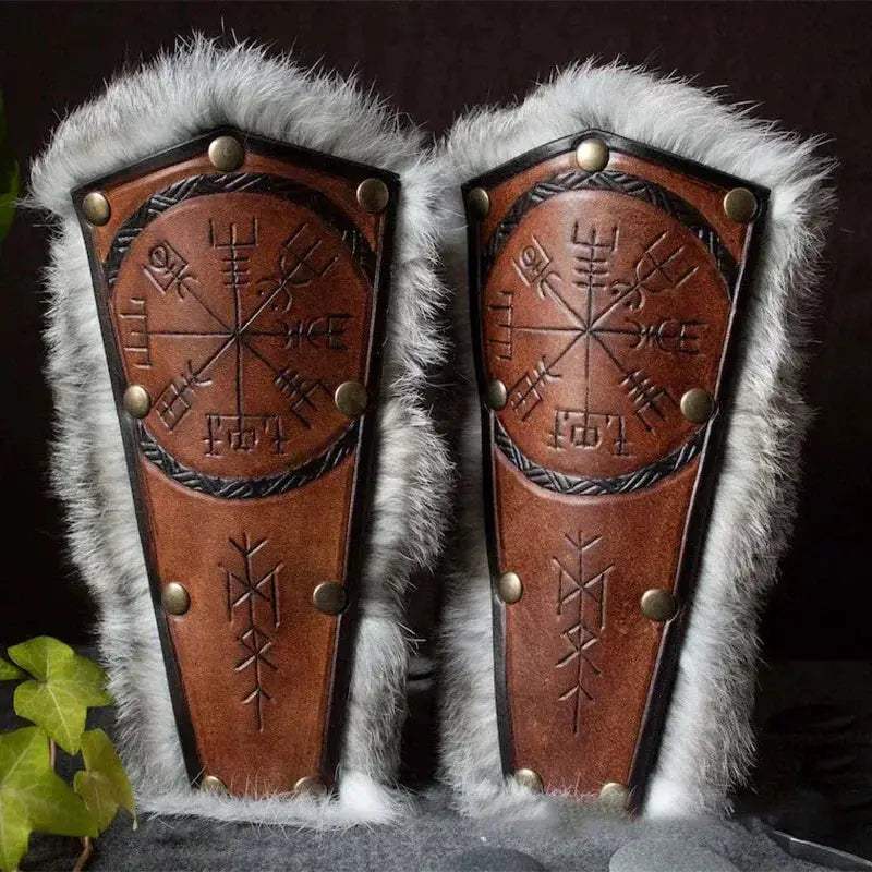 Steampunk Arm Gauntlets PU Leather Bracers For Cosplay - ToylandEU