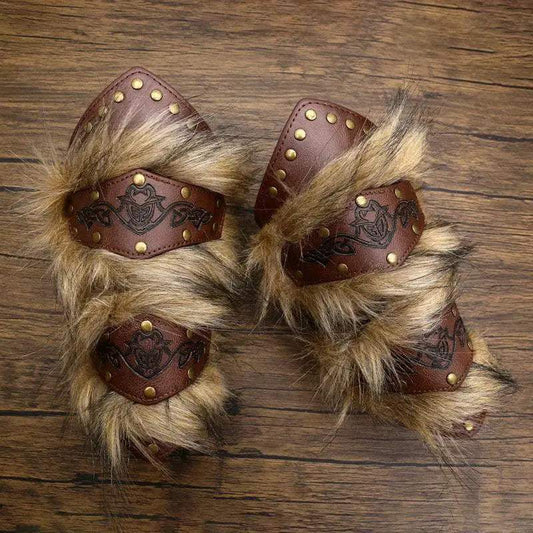 Steampunk Faux Leather Wrist Guards For Cosplay Armor - ToylandEU