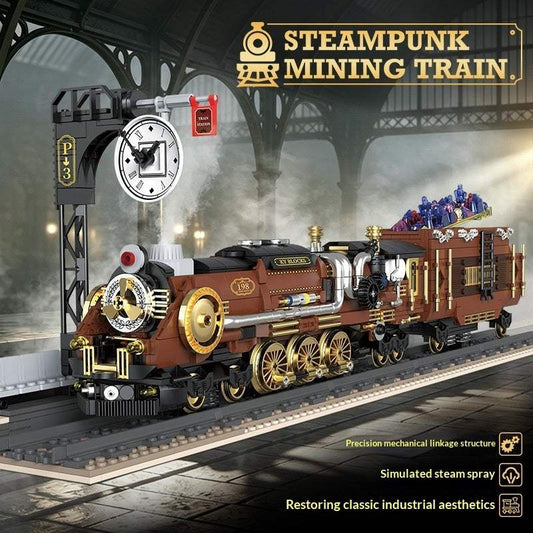 Steampunk Mine Train Building Blocks | Toylandeu™