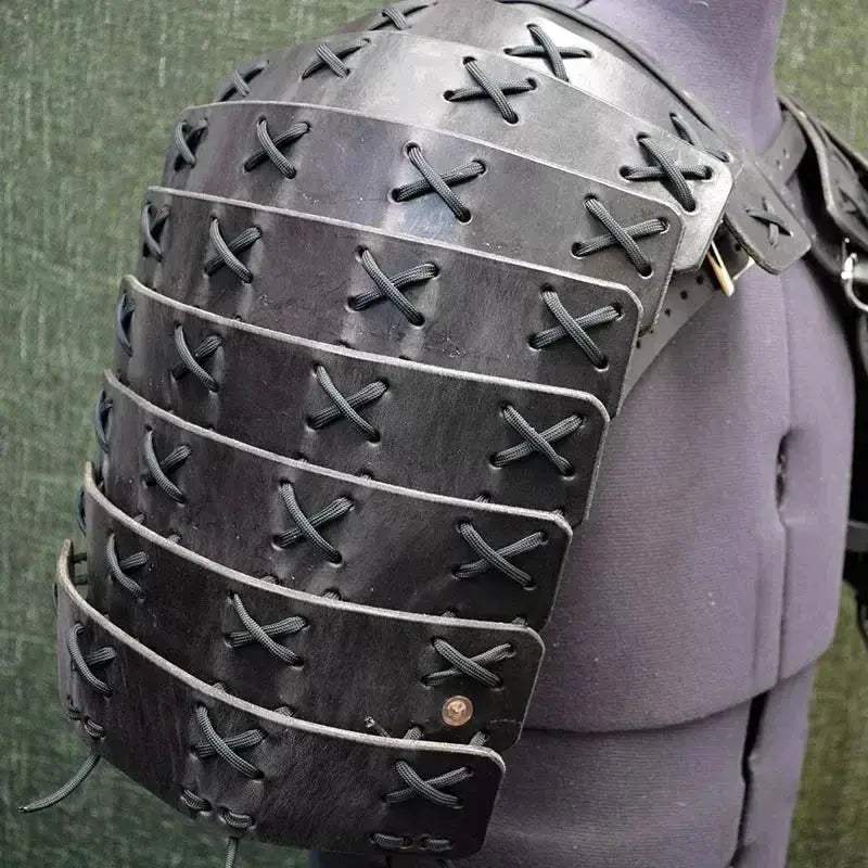Steampunk Shoulder Armor Pauldrons With Faux Leather - ToylandEU