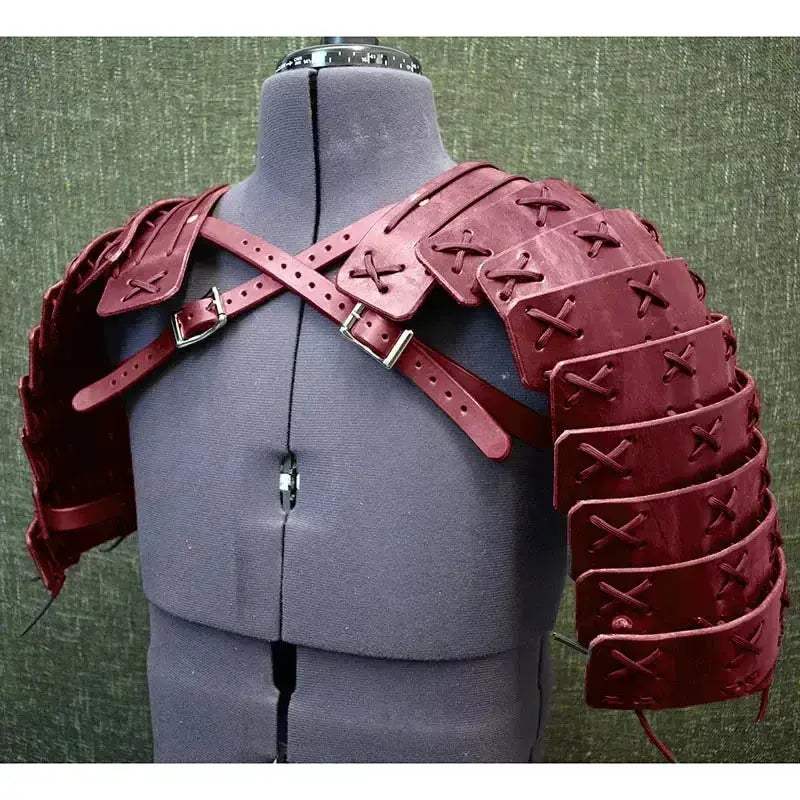 Steampunk Shoulder Armor Pauldrons With Faux Leather - ToylandEU